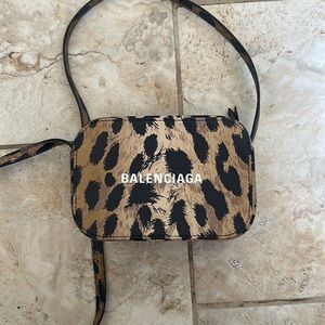 Balenciaga cheetah camera bag